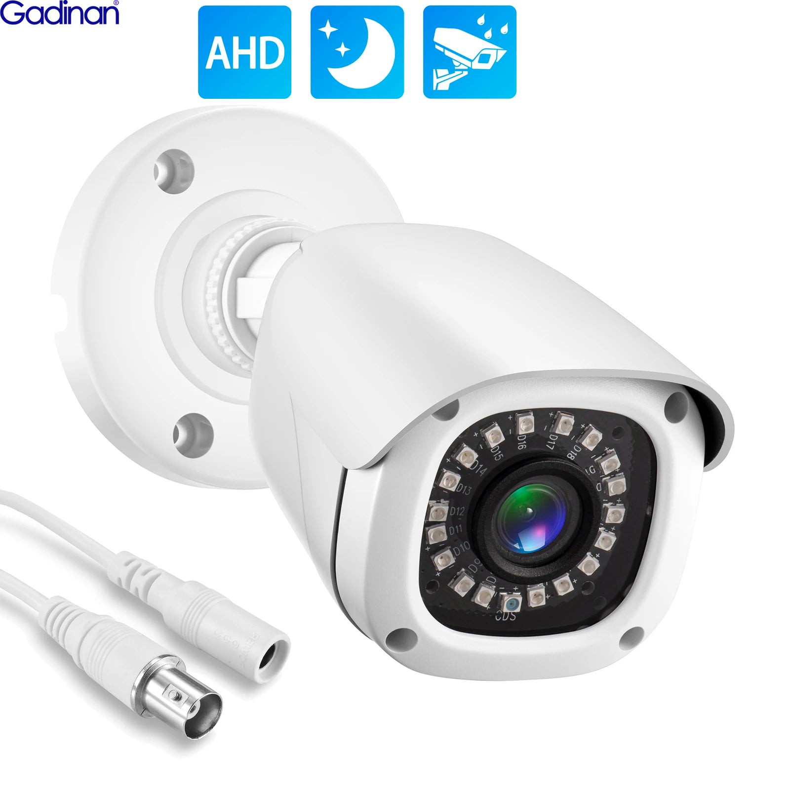 Caméra de Sécurité AHD 5MP – Vision Nocturne & Surveillance Extérieure