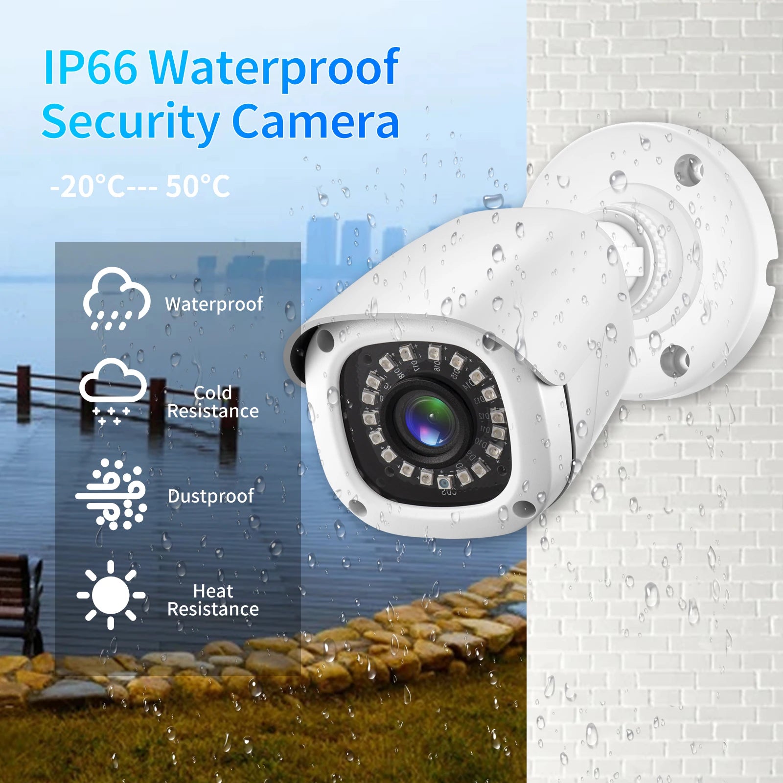Caméra de Sécurité AHD 5MP – Vision Nocturne & Surveillance Extérieure