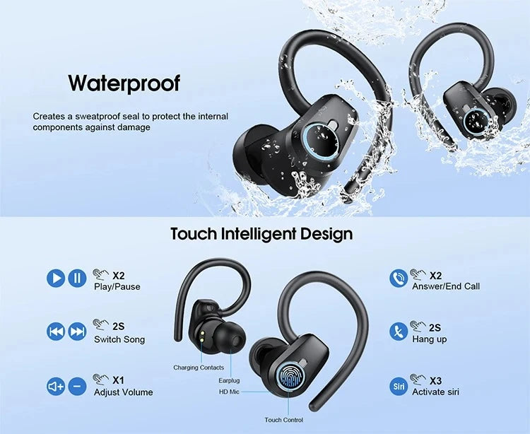 Écouteurs Sans Fil Premium – Bluetooth 5.3 | Réduction de Bruit & Sport