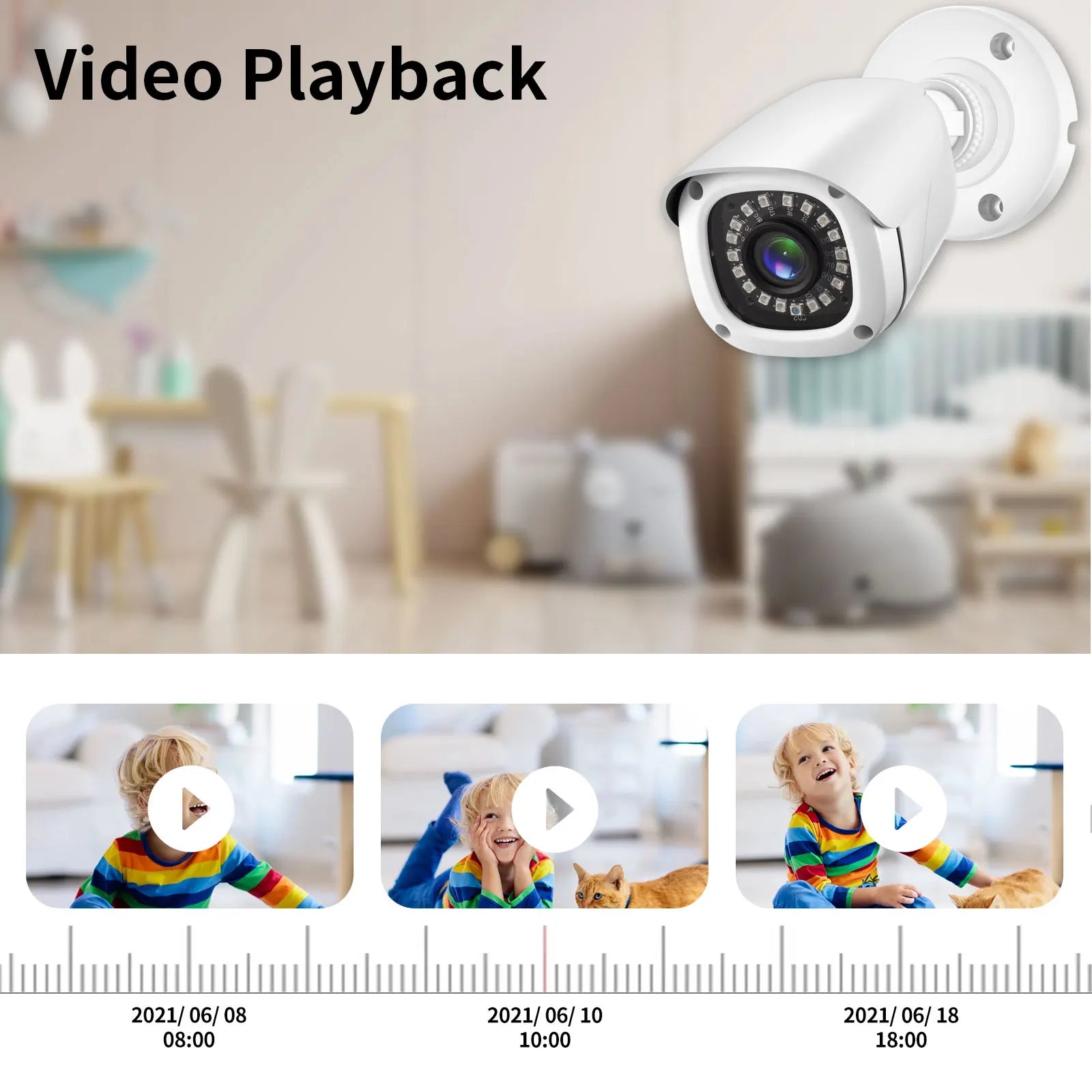 Caméra de Sécurité AHD 5MP – Vision Nocturne & Surveillance Extérieure