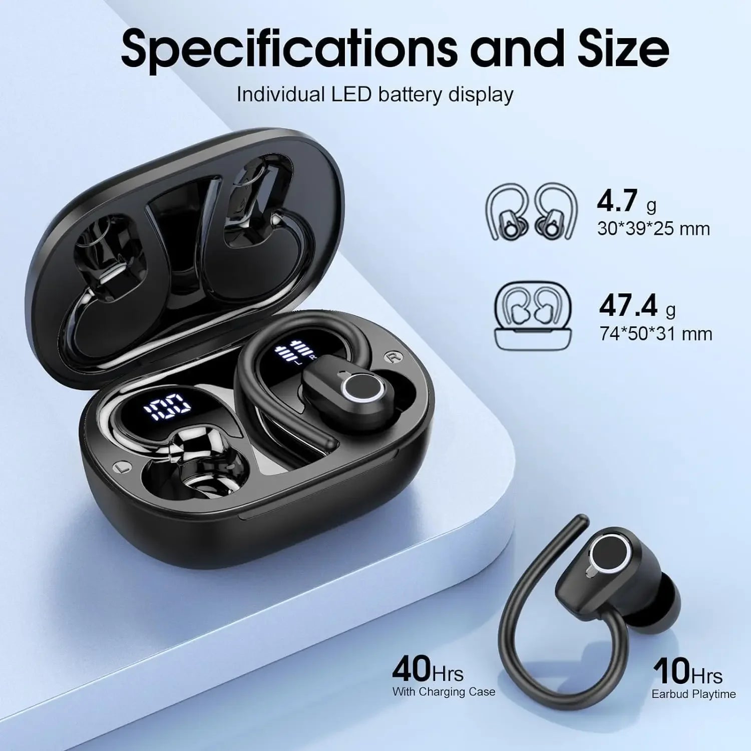 Écouteurs Sans Fil Premium – Bluetooth 5.3 | Réduction de Bruit & Sport